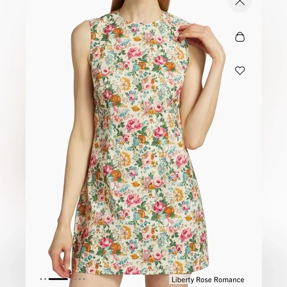 NWT DOEN Adele Dress Liberty Rose Romance Fabric Baby Doll Dress Floral - Picture 8 of 10